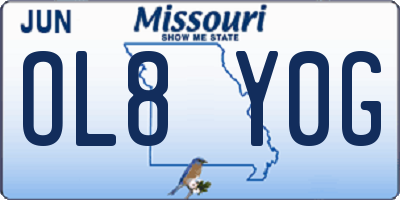MO license plate OL8Y0G