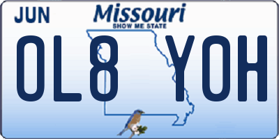 MO license plate OL8Y0H