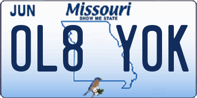 MO license plate OL8Y0K