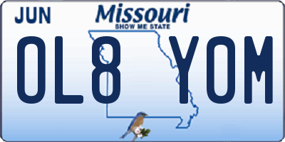 MO license plate OL8Y0M