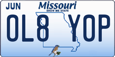 MO license plate OL8Y0P