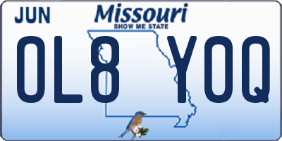 MO license plate OL8Y0Q