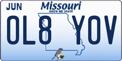 MO license plate OL8Y0V