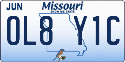 MO license plate OL8Y1C