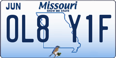 MO license plate OL8Y1F