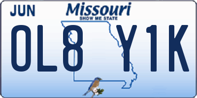 MO license plate OL8Y1K