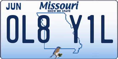 MO license plate OL8Y1L