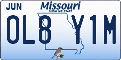MO license plate OL8Y1M