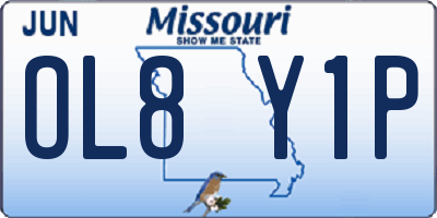 MO license plate OL8Y1P