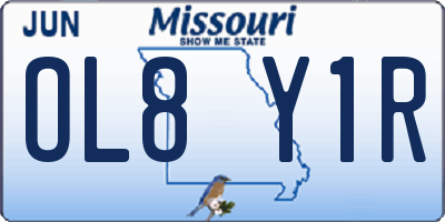 MO license plate OL8Y1R