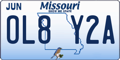 MO license plate OL8Y2A