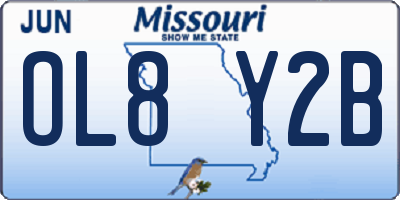 MO license plate OL8Y2B
