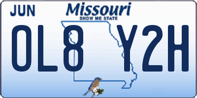 MO license plate OL8Y2H