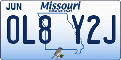 MO license plate OL8Y2J