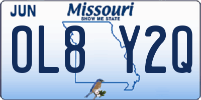MO license plate OL8Y2Q