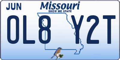 MO license plate OL8Y2T