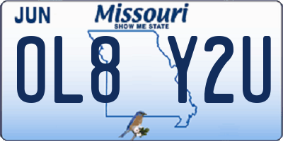 MO license plate OL8Y2U