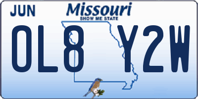 MO license plate OL8Y2W