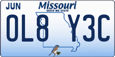 MO license plate OL8Y3C