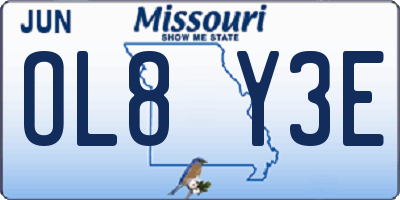 MO license plate OL8Y3E