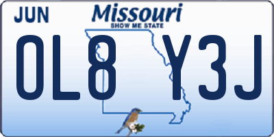 MO license plate OL8Y3J