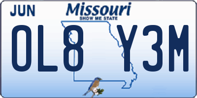 MO license plate OL8Y3M