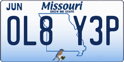 MO license plate OL8Y3P