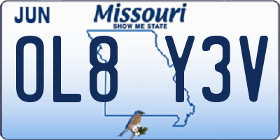 MO license plate OL8Y3V
