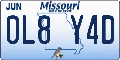 MO license plate OL8Y4D