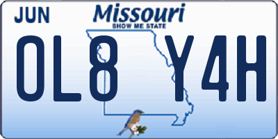 MO license plate OL8Y4H