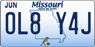 MO license plate OL8Y4J