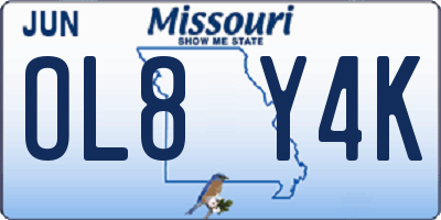 MO license plate OL8Y4K