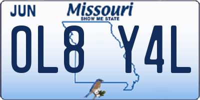 MO license plate OL8Y4L