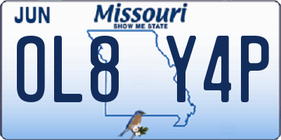 MO license plate OL8Y4P