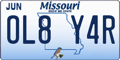 MO license plate OL8Y4R