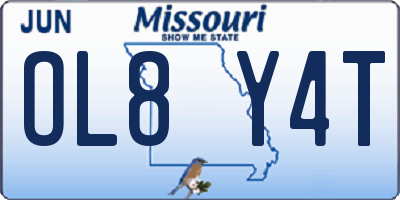 MO license plate OL8Y4T