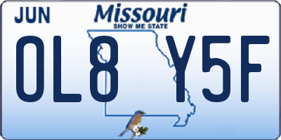 MO license plate OL8Y5F
