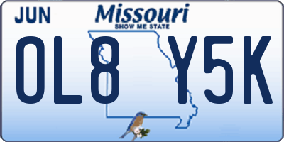 MO license plate OL8Y5K