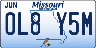 MO license plate OL8Y5M