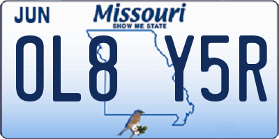 MO license plate OL8Y5R