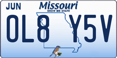 MO license plate OL8Y5V