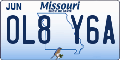 MO license plate OL8Y6A