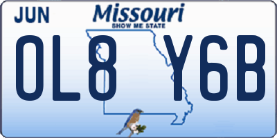 MO license plate OL8Y6B