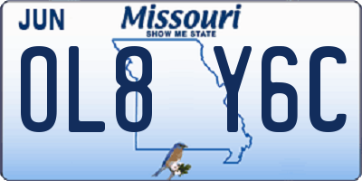 MO license plate OL8Y6C