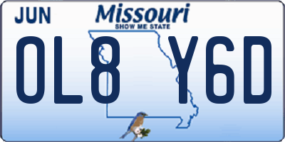 MO license plate OL8Y6D