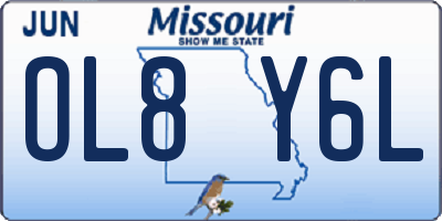 MO license plate OL8Y6L