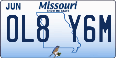 MO license plate OL8Y6M