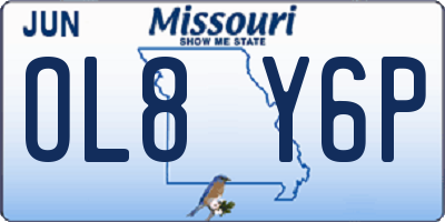 MO license plate OL8Y6P