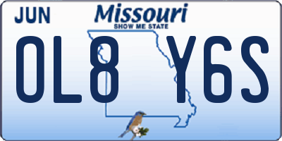 MO license plate OL8Y6S