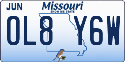 MO license plate OL8Y6W